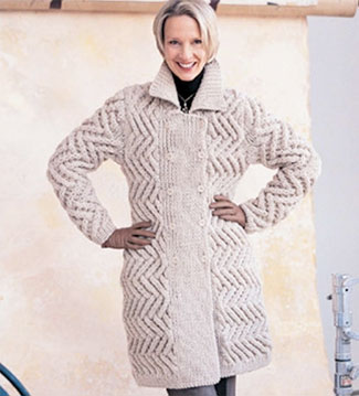 Pattern #24 Cabled Coat